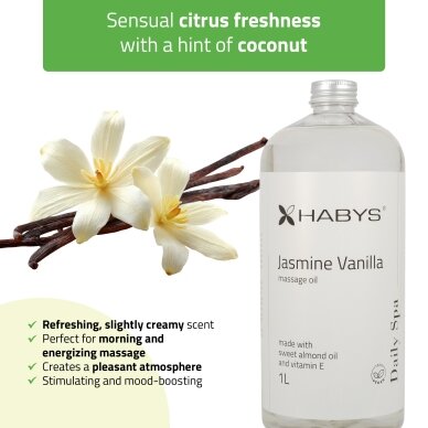 HABYS DAILY SPA massage oil with jasmine and vanilla, 1000 ml 5 HABYS DAILY SPA massage oil with jasmine and vanilla, 1000 ml 5