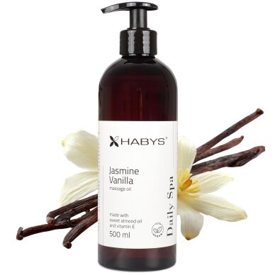 HABYS DAILY SPA massage oil with jasmine and vanilla, 500 ml HABYS DAILY SPA massage oil with jasmine and vanilla, 500 ml