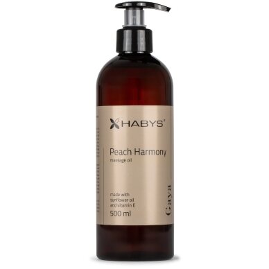 HABYS GAYA PEACH HARMONY masažinis aliejus su saulėgrąžų ir migdolų aliejumi, 500 ml 2 HABYS GAYA PEACH HARMONY masažinis aliejus su saulėgrąžų ir migdolų aliejumi, 500 ml 2