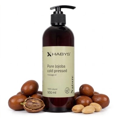 HABYS NATURE PURE JOJOBA natural jojoba oil for massage and hair care, 500 ml HABYS NATURE PURE JOJOBA natural jojoba oil for massage and hair care, 500 ml