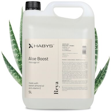 HABYS REYA ALOE BOOST masažo aliejus su su gaivinančia alavijo nata, 5000 ml HABYS REYA ALOE BOOST masažo aliejus su su gaivinančia alavijo nata, 5000 ml