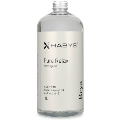 HABYS REYA PURE RELAX maitinantis kūno masažo aliejus su migdolų aliejumi ir vitaminu E, 1000 ml 1