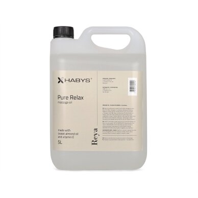 HABYS REYA PURE RELAX maitinantis kūno masažo aliejus su migdolų aliejumi ir vitaminu E, 5000 ml HABYS REYA PURE RELAX maitinantis kūno masažo aliejus su migdolų aliejumi ir vitaminu E, 5000 ml
