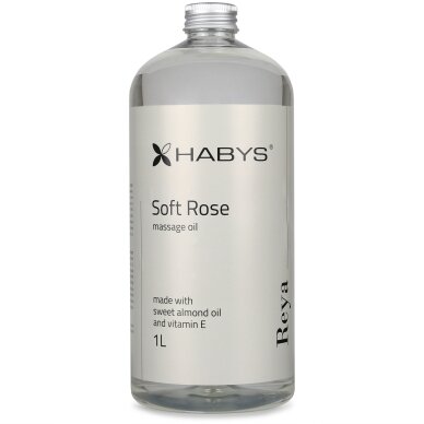 Массажное масло HABYS REYA SOFT ROSE с натуральным маслом сладкого миндаля и витамином Е, 1000 мл. 1