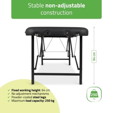 Professional folding massage table RICO 60, black 2 Professional folding massage table RICO 60, black 2