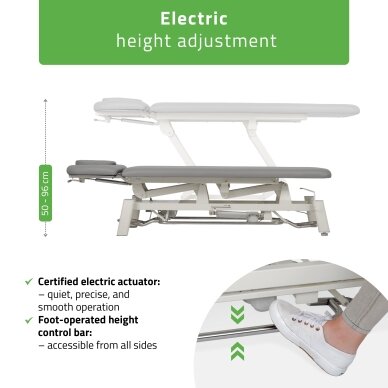 PROXIMA V2 ERGO professional electric massage and physiotherapy bed, gray 2