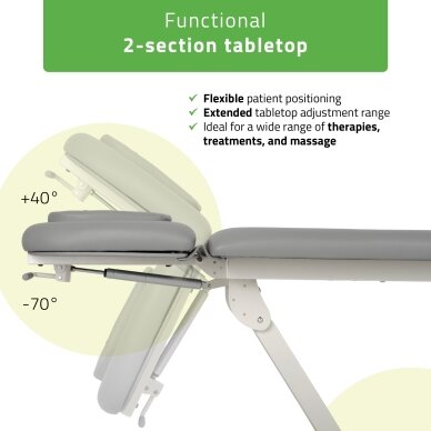 PROXIMA V2 ERGO professional electric massage and physiotherapy bed, gray 3 PROXIMA V2 ERGO professional electric massage and physiotherapy bed, gray 3