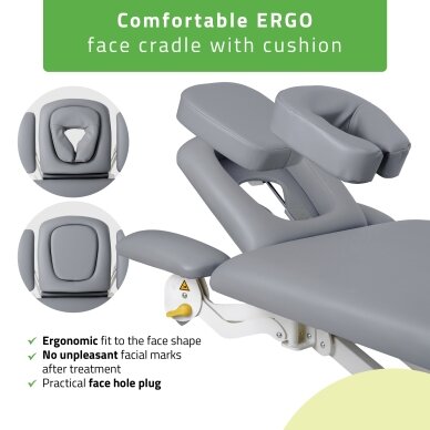 PROXIMA V4 ERGO professional electric 4-section massage and physiotherapy bed with hand and foot control, gray 6 PROXIMA V4 ERGO professional electric 4-section massage and physiotherapy bed with hand and foot control, gray 6
