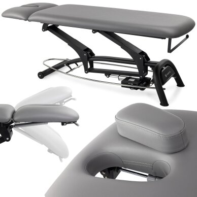 Professional massage and physiotherapy table - bed 2 parts AGILA 2, gray 5