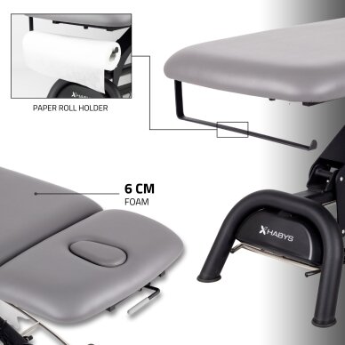 Professional massage and physiotherapy table - bed 2 parts AGILA 2, gray 3