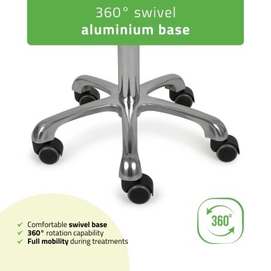 Professional master chair-saddle for beauticians ALMA, gray 4 Professional master chair-saddle for beauticians ALMA, gray 4