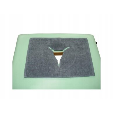 Terry mat-cover for massage table cushion, X-shaped, graphite color Terry mat-cover for massage table cushion, X-shaped, graphite color