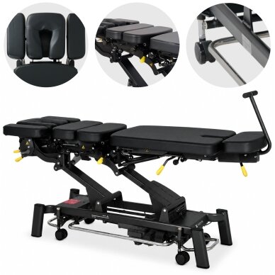 UPRIGHT CHIRO Z7 elektrinis chiropraktikos ir manualinės terapijos stalas su DROP sistema, 7 segmentų UPRIGHT CHIRO Z7 elektrinis chiropraktikos ir manualinės terapijos stalas su DROP sistema, 7 segmentų