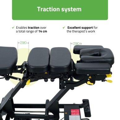 UPRIGHT CHIRO Z7 elektrinis chiropraktikos ir manualinės terapijos stalas su DROP sistema, 7 segmentų 3
