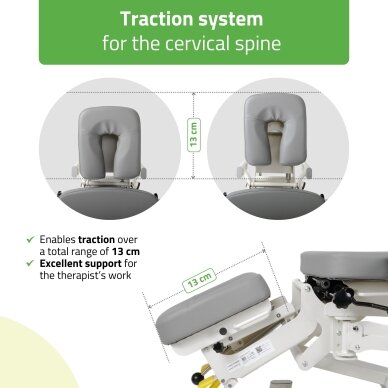 UPRIGHT CHIRO Z7 electric chiropractic and manual therapy table with DROP system, 7 segments, gray 8