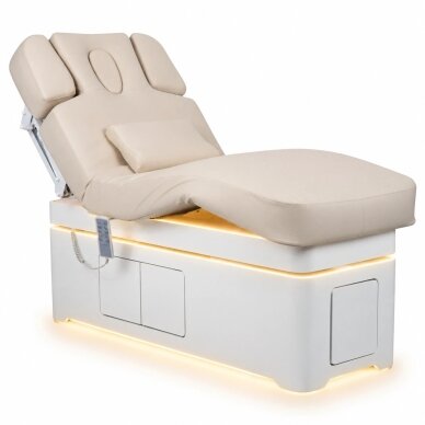 VELLIA electric SPA massage bed with heating function and integrated cabinet, beige VELLIA electric SPA massage bed with heating function and integrated cabinet, beige