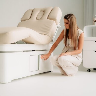 VELLIA electric SPA massage bed with heating function and integrated cabinet, beige 7