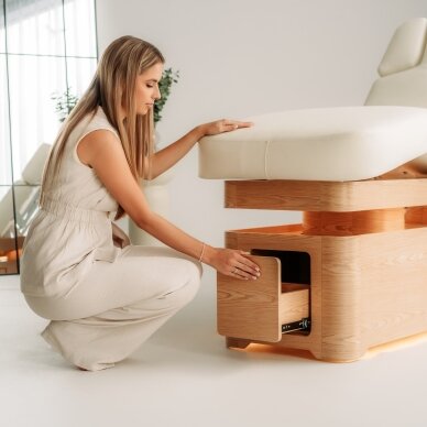 VELLIA electric SPA massage bed with heating function and integrated cabinet, white 9 VELLIA electric SPA massage bed with heating function and integrated cabinet, white 9