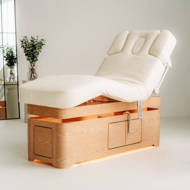 VELLIA electric SPA massage bed with heating function and integrated cabinet, white 13