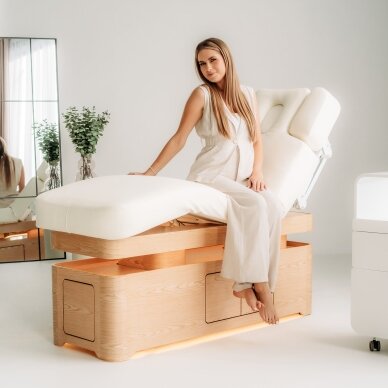 VELLIA electric SPA massage bed with heating function and integrated cabinet, white 4 VELLIA electric SPA massage bed with heating function and integrated cabinet, white 4