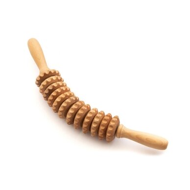 Wooden massage roller for anti-cellulite massage procedures, 1 pc. Wooden massage roller for anti-cellulite massage procedures, 1 pc.
