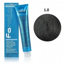 Fanola Color Cream 1.0 BLACK profesionalūs plaukų dažai, 100 ml.
