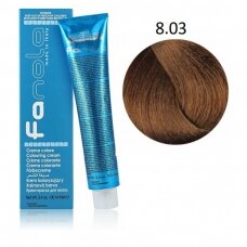 Fanola Color Cream 8.03 WARM LIGHT BLONDE profesionalūs plaukų dažai, 100 ml.