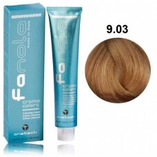 Fanola Color Cream 9.03 WARM VERY LIGHT BLONDE profesionalūs plaukų dažai, 100 ml.