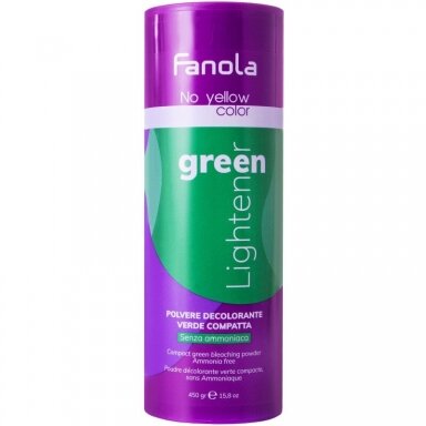 FANOLA NO YELLOW COLOR GREEN LIGHTENER whitening powder, 450 gr FANOLA NO YELLOW COLOR GREEN LIGHTENER whitening powder, 450 gr