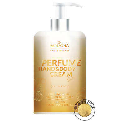 FARMONA PERFUME hand and body cream GOLD with hyaluronic acid, allantoin, SHEA butter and golden dust, 300 ml.