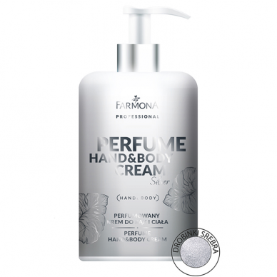 FARMONA PERFUME hand and body cream SILVER with hyaluronic acid, allantoin, SHEA butter and silver dust, 300 ml.