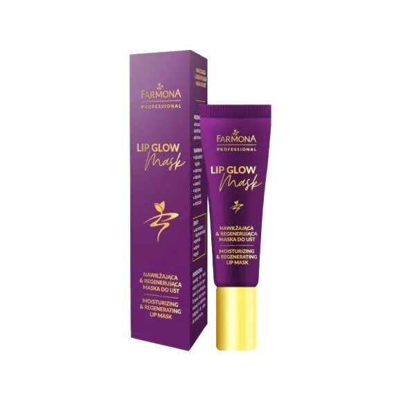 FARMONA LIP GLOW MASK moisturizing and regenerating lip mask with sweet almond oil and vitamin E, 12 ml FARMONA LIP GLOW MASK moisturizing and regenerating lip mask with sweet almond oil and vitamin E, 12 ml