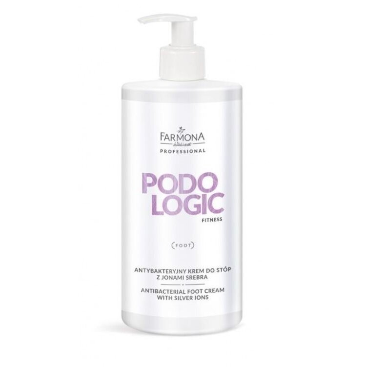 FARMONA PODOLOGIC FITNESS antibakterinis pėdų kremas su cinku ir sidabro jonais, 500 ml.