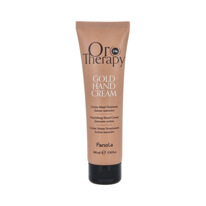FANOLA ORO THERAPY GOLD HAND CREAM maitinamasis ir drėkinamasis rankų kremas su damaskinių rožių ekstraktu, 100 ml FANOLA ORO THERAPY GOLD HAND CREAM maitinamasis ir drėkinamasis rankų kremas su damaskinių rožių ekstraktu, 100 ml