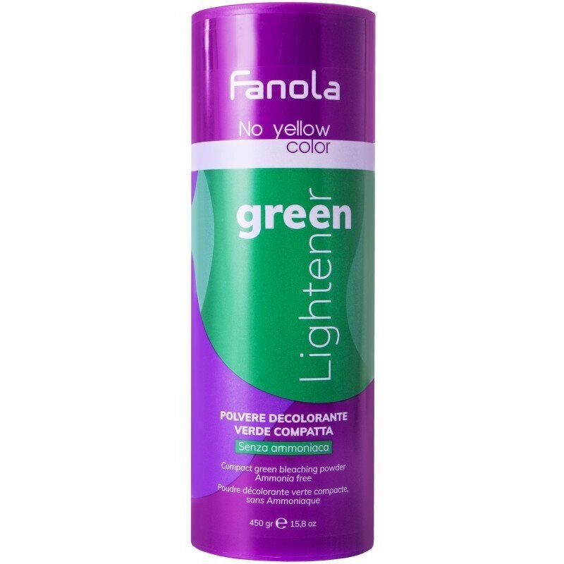 FANOLA NO YELLOW COLOR GREEN LIGHTENER whitening powder, 450 gr FANOLA NO YELLOW COLOR GREEN LIGHTENER whitening powder, 450 gr