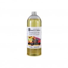 Массажное масло FERGIO BELLARO Slim Effect (с согревающим эффектом) фруктовый аромат, 1000 мл