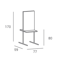Double-sided hairdressing and beauty salon console - mirror FLEX 2 Double-sided hairdressing and beauty salon console - mirror FLEX 2