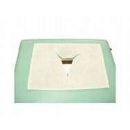 Frotinis paklotas-užvalkalas masažo stalo pagalvėlei  X formos, kreminės spalvos