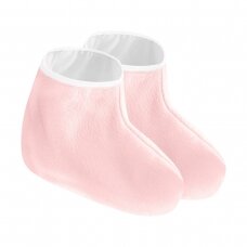 Terry socks for paraffin treatment 2 pcs., pink color