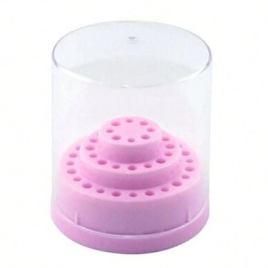 Milling cutter bit stand with cover PINK Milling cutter bit stand with cover PINK