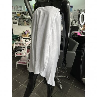 Didelis frotinis rankšluostis kūnui Nr. 1, baltos spalvos 3 Didelis frotinis rankšluostis kūnui Nr. 1, baltos spalvos 3
