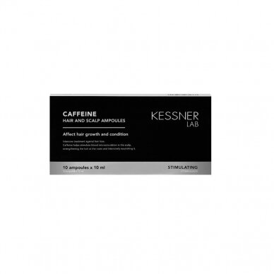 KESSNER LAB kofeino ampulės galvos odai ir plaukams, 10x10 ml 1 KESSNER LAB kofeino ampulės galvos odai ir plaukams, 10x10 ml 1