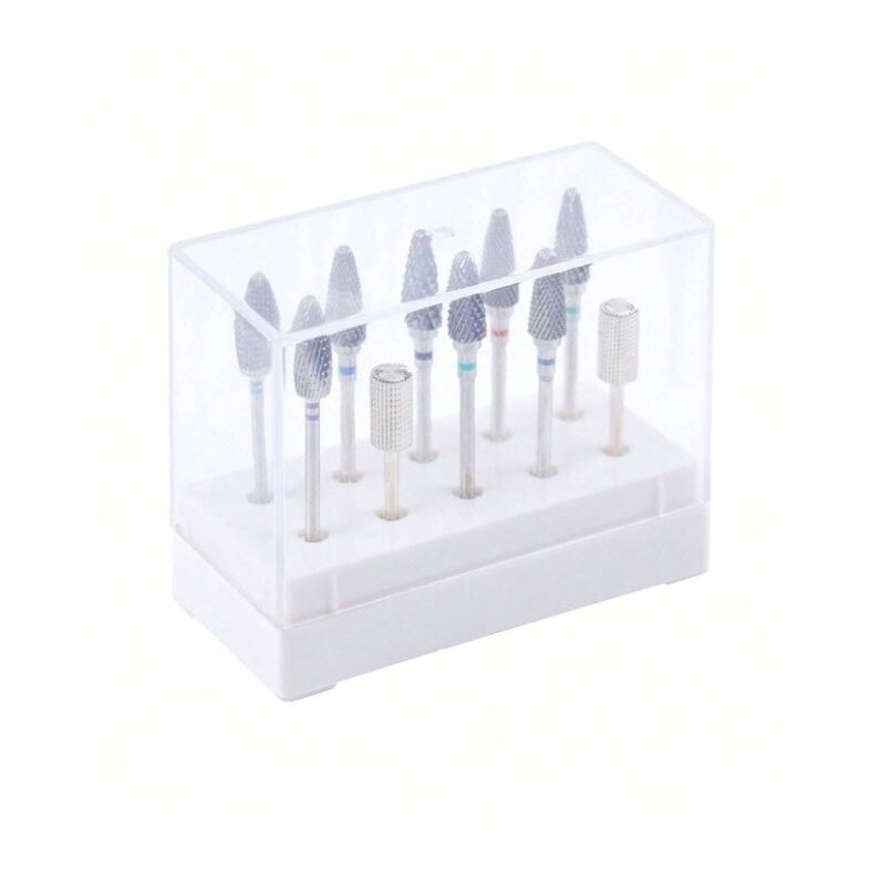 Milling cutter bit stand with cover WHITE (holds 10 bits) Milling cutter bit stand with cover WHITE (holds 10 bits)