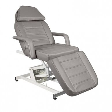 Profesionali elektrinė kosmetologinė kėdė-lova AZZURRO 673A, pilka (1 variklis)
