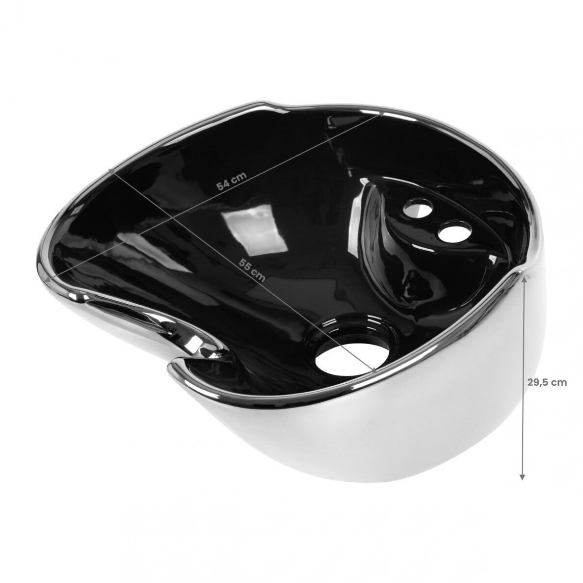 GABBIANO atsarginė plautuvės kriauklė juodos/baltos spalvos 3