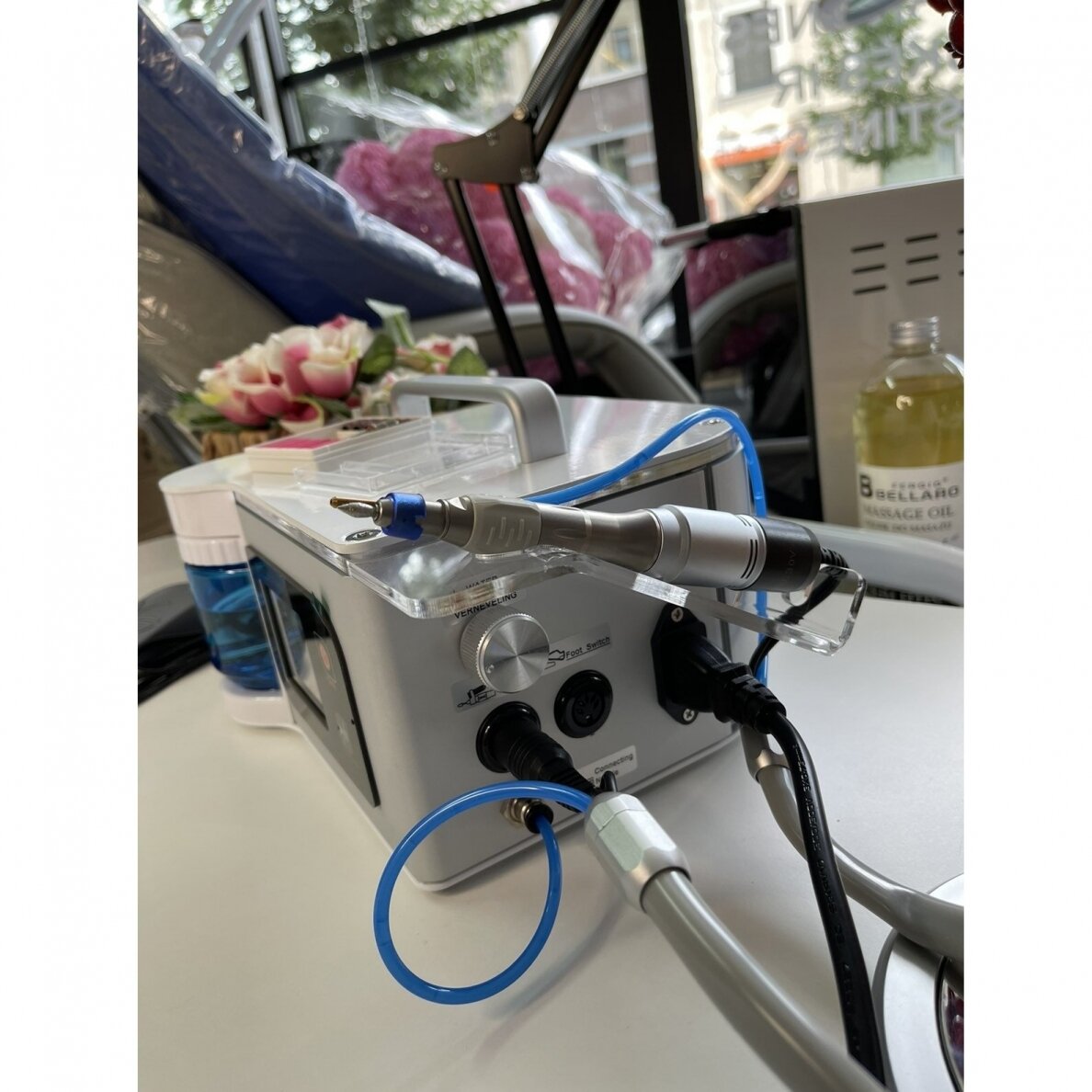 Profesionali podologinė freza pedikiūro darbams YOSHIDA PRO-SPRAY LCD su purškimu (40.000 apsukos) 9