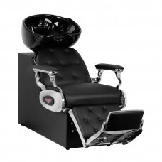 Professional sink for hairdressers and barber FRANCESCO, black color