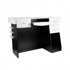 GABBIANO CARBON professional reception desk, black with white