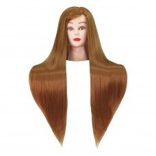 Head for hairdressing training IZA LIGHT BROWN 90, thermal hair