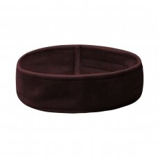 Head and hair band for cosmetology and hairdressing procedures, brown velur